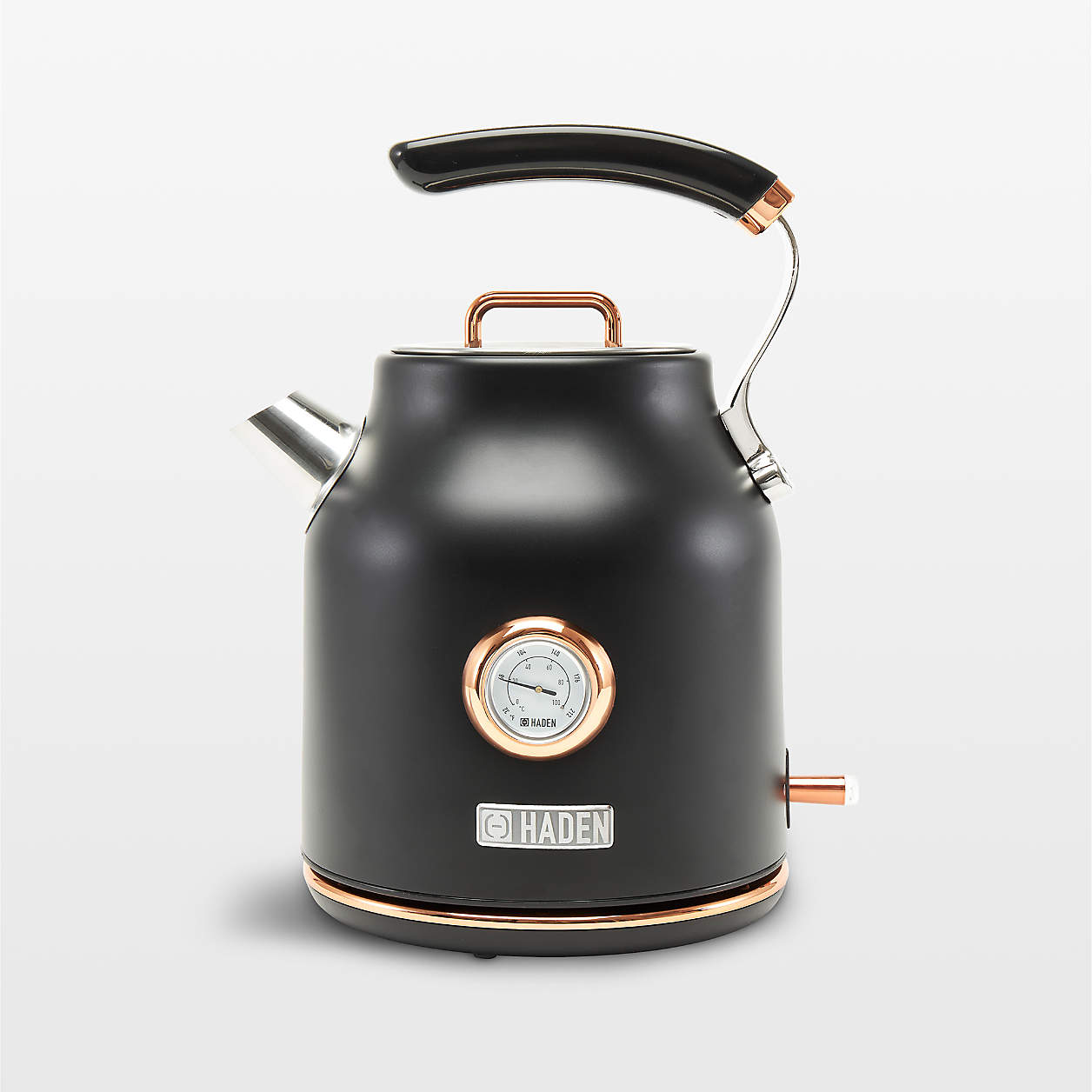 HADEN Dorset Black and Copper Electric Tea Kettle + Reviews Crate
