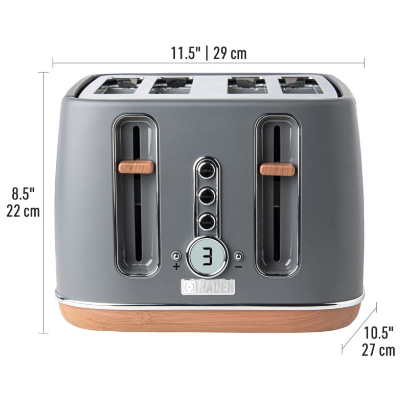 HADEN Dorchester Pebble Grey Toaster Crate & Barrel Canada