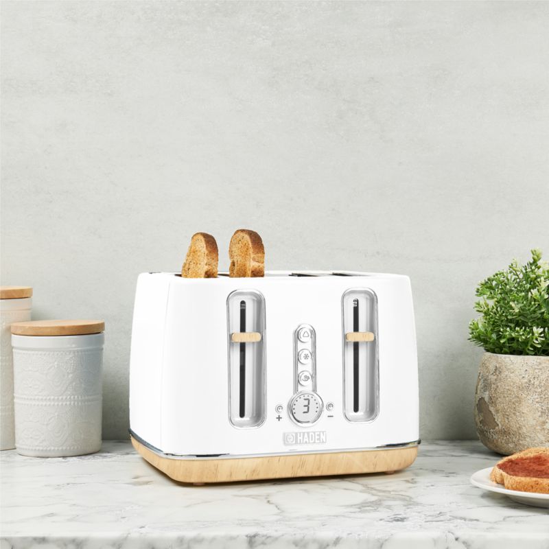 HADEN Dorchester 4- Slice Matte White Toaster - image 2 of 9