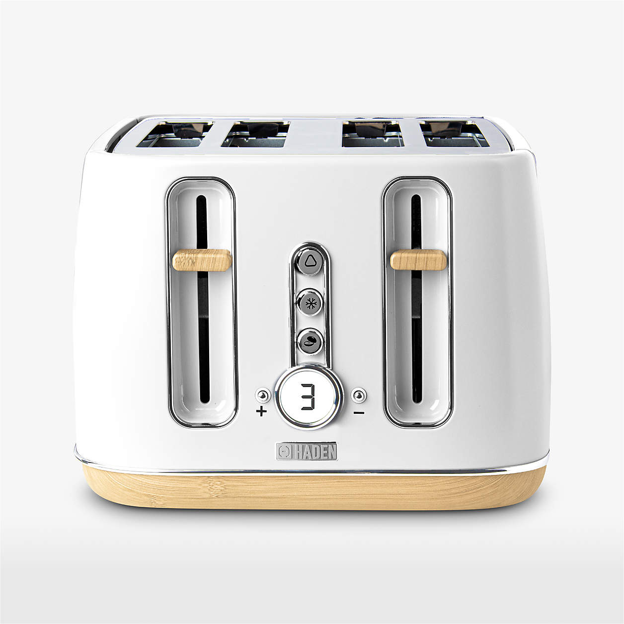 HADEN Dorchester Matte White 4Slice Toaster + Reviews Crate & Barrel