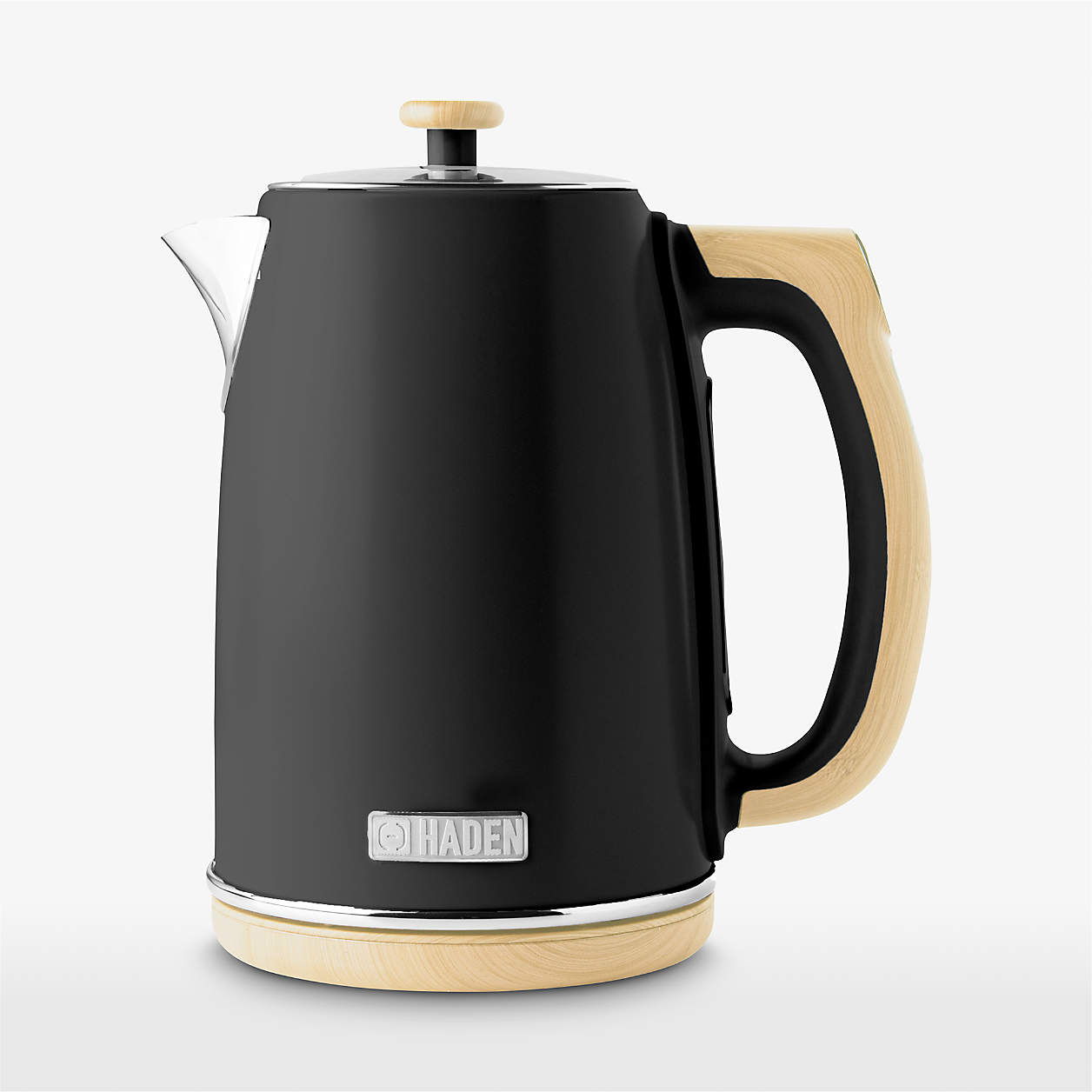 HADEN Dorchester Matte Black Electric Tea Kettle + Reviews Crate & Barrel