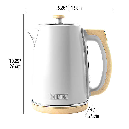 HADEN Dorchester Matte White Variable Temperature Programmable Electric Tea Kettle