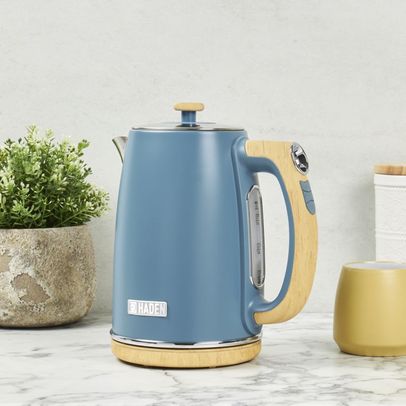 HADEN Heritage Stone Blue Electric Tea Kettle Crate & Barrel