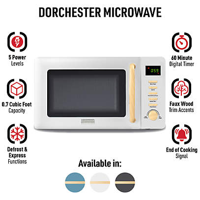 Haden Dorchester 700w Over The Range Compact Home Kitchen Microwave With  Turntable, 5 Power Levels, And 60 Minute Digital Timer, Stone Blue : Target