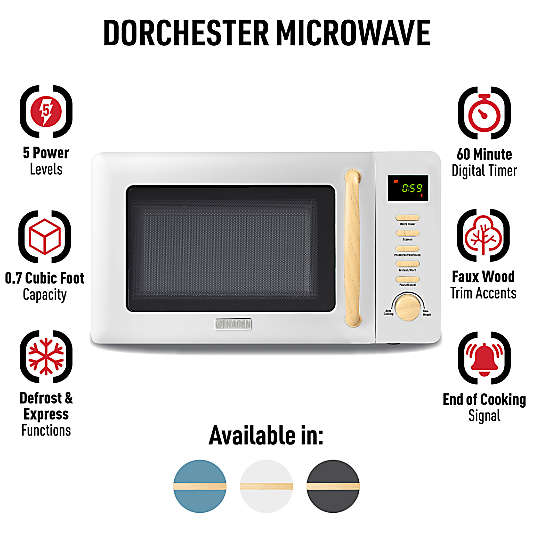 HADEN Dorchester Matte White Compact Microwave