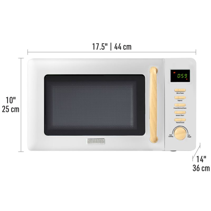 HADEN Dorchester Matte White Compact Microwave