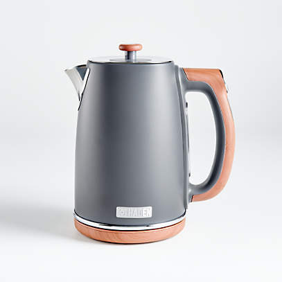 HADEN Heritage Pebble Grey Electric Tea Kettle + Reviews | Crate & Barrel