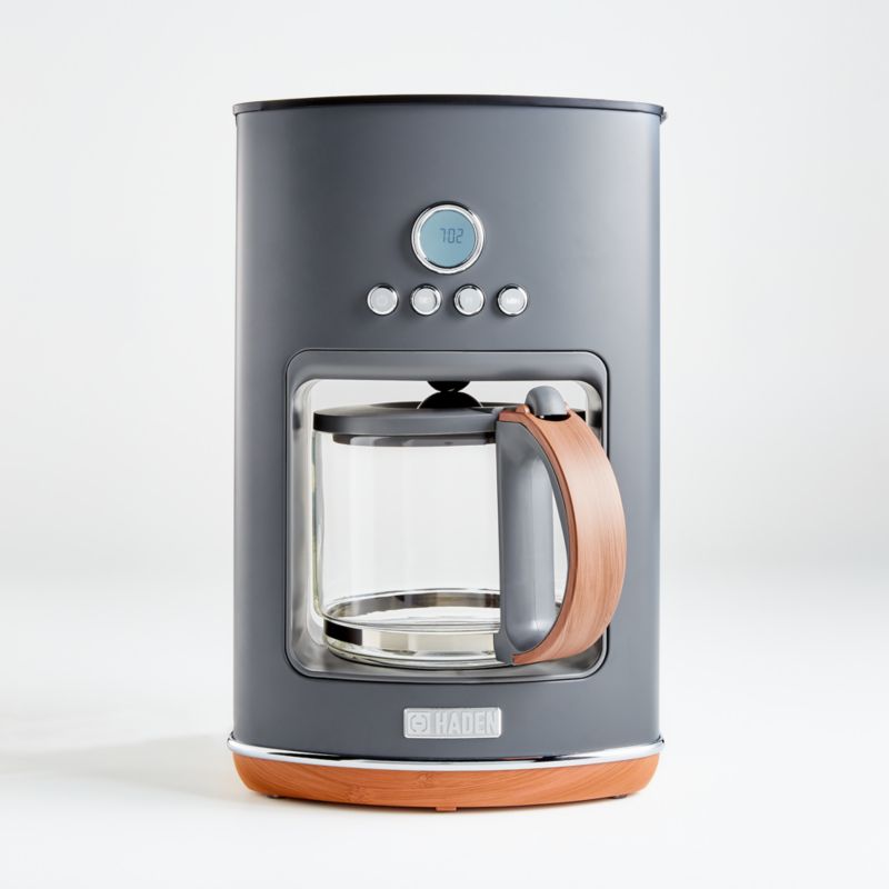 Haden Pebble Grey Dorchester Ultra Drip Coffee Maker + Reviews | Crate & Barrel