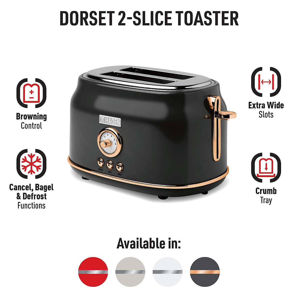 Haden Dorset 1.7 Liter Stainless Steel Electric Kettle w/ Dorset 4 Slice  Toaster, 1 Piece - Baker's