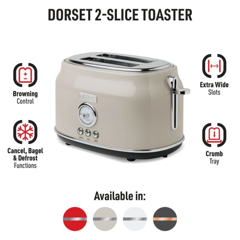 HADEN Dorset Putty Beige 2-Slice Toaster - image 5 of 9