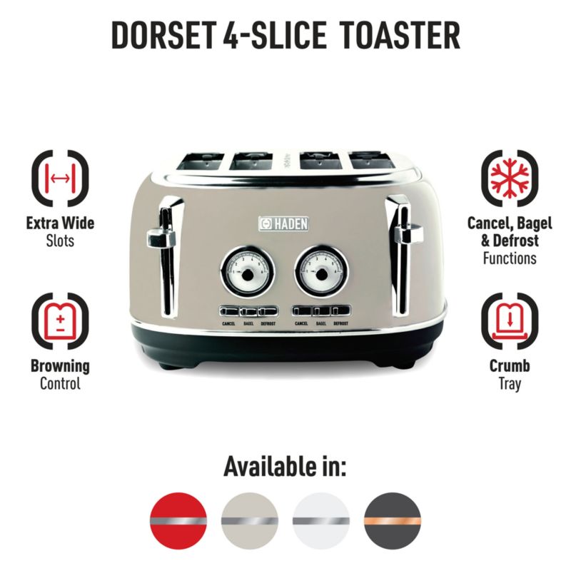 HADEN Dorset Putty Beige 4-Slice Toaster - image 2 of 6