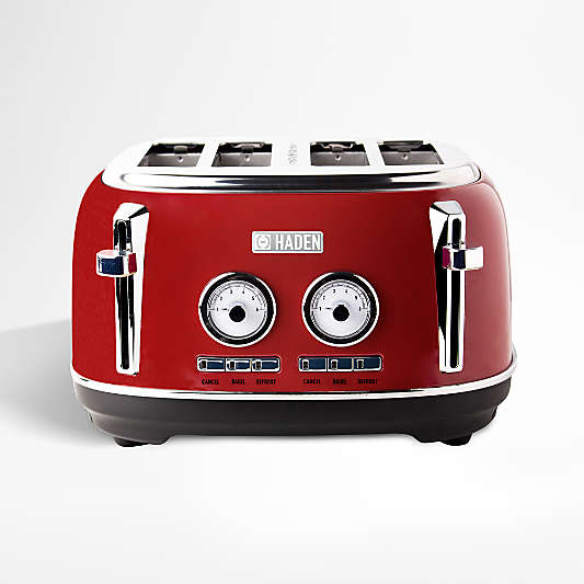 HADEN Dorset Red 4-Slice Toaster