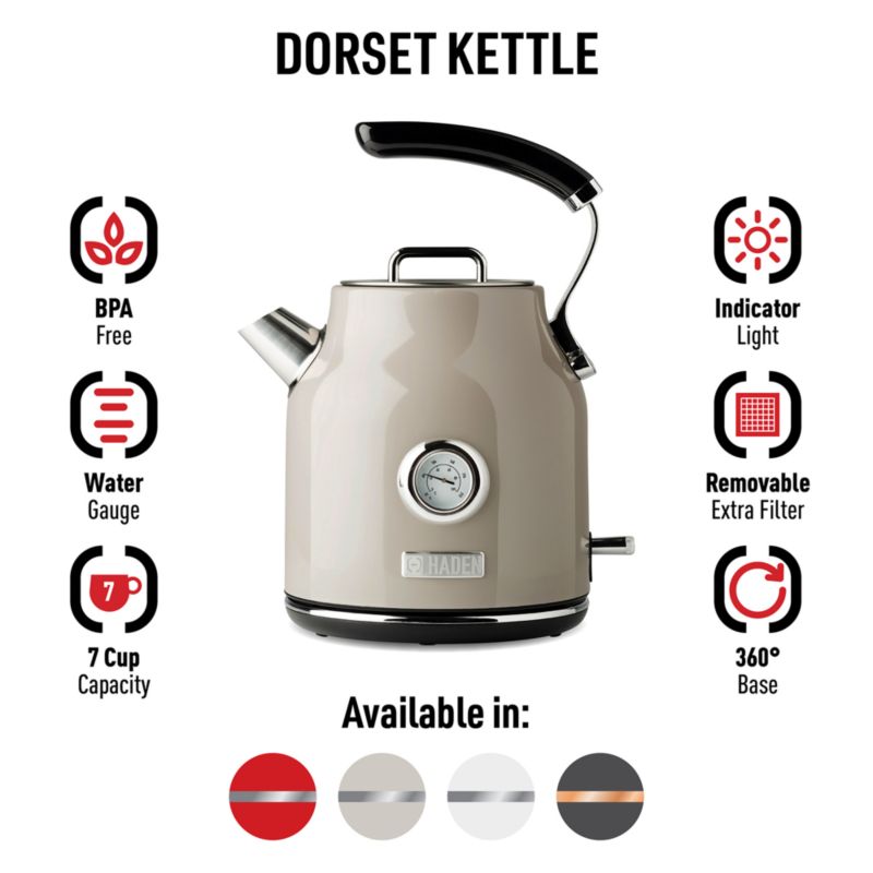 HADEN Dorset Putty Beige Electric Tea Kettle - image 5 of 8