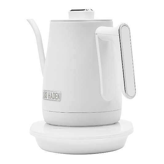 HADEN Gooseneck White Electric Tea Kettle