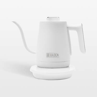 HADEN Gooseneck White Electric Tea Kettle