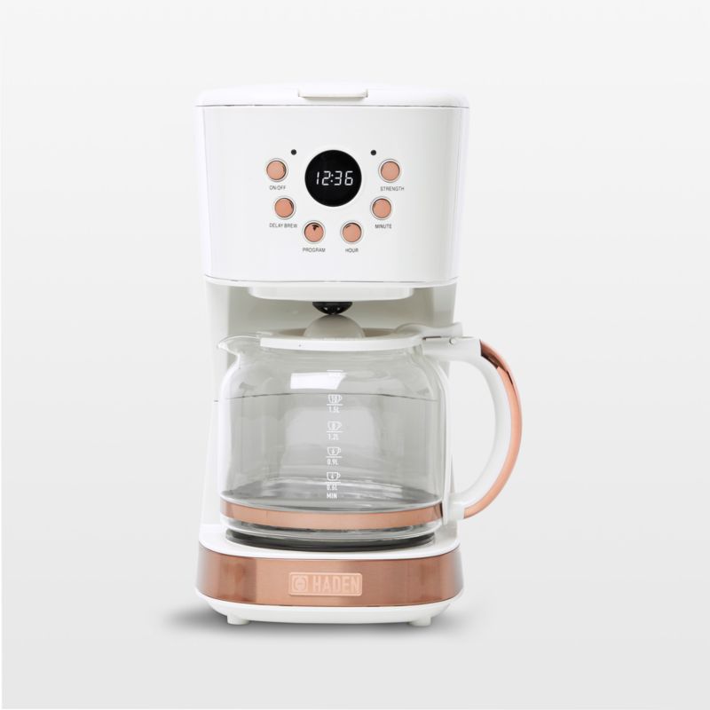 Haden - 12-Cup Coffee Maker - Black/Copper