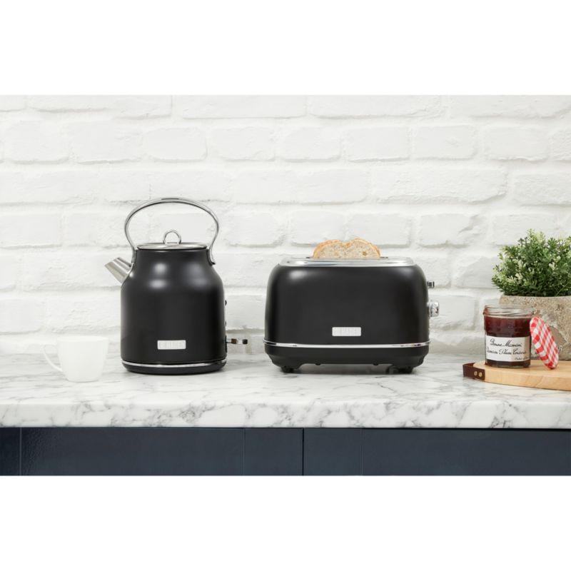HADEN Heritage Black and Chrome 2-Slice Toaster