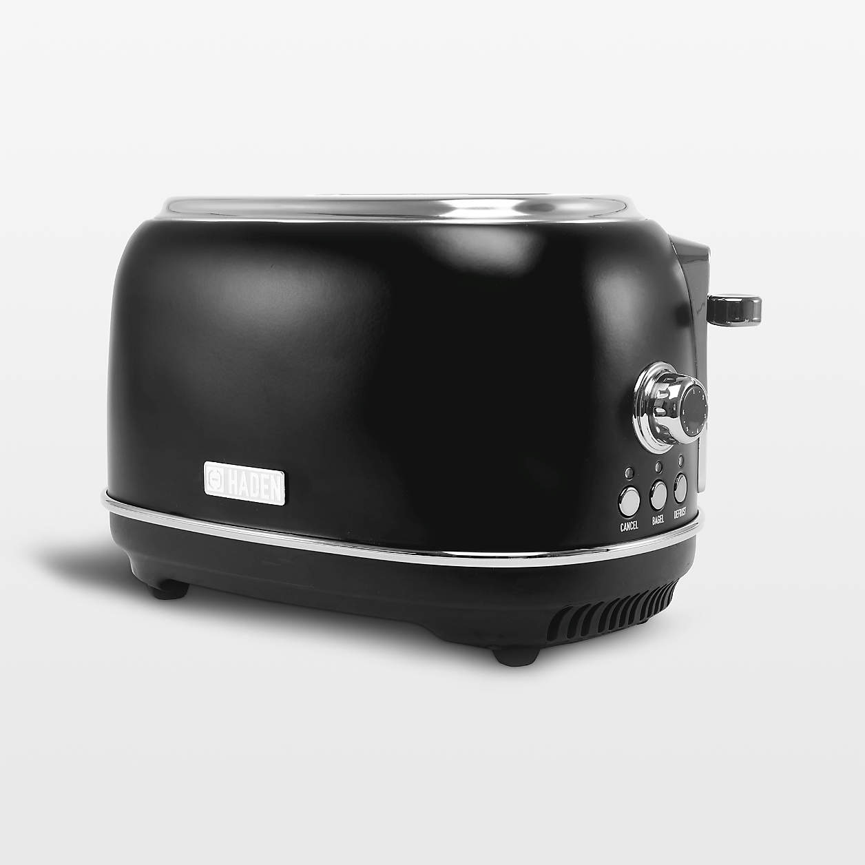 HADEN Heritage Black and Chrome 2Slice Toaster + Reviews Crate & Barrel
