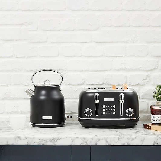 HADEN Heritage Black and Chrome 4-Slice Toaster