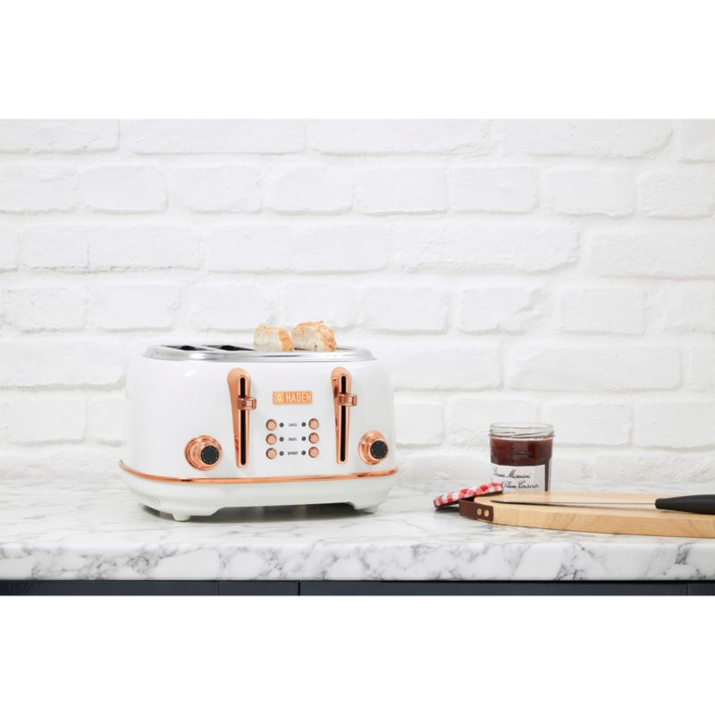 HADEN Heritage Ivory and Copper 4-Slice Toaster - image 1 of 9