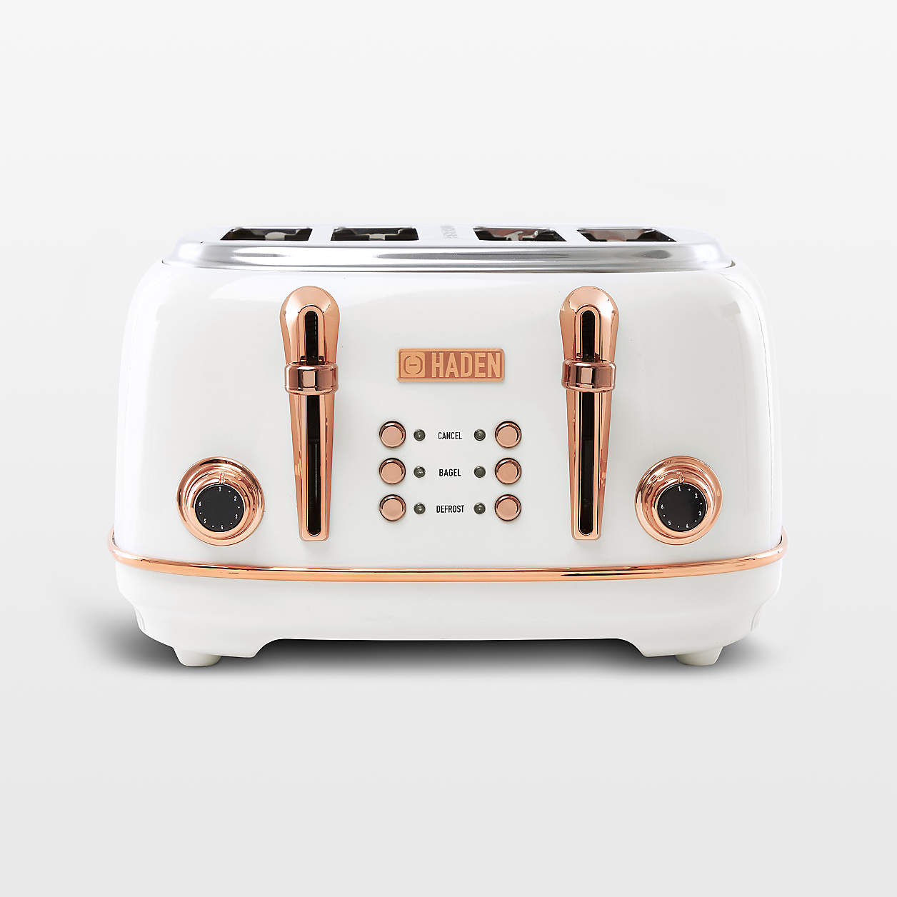 HADEN Heritage Ivory and Copper 4Slice Toaster + Reviews Crate & Barrel