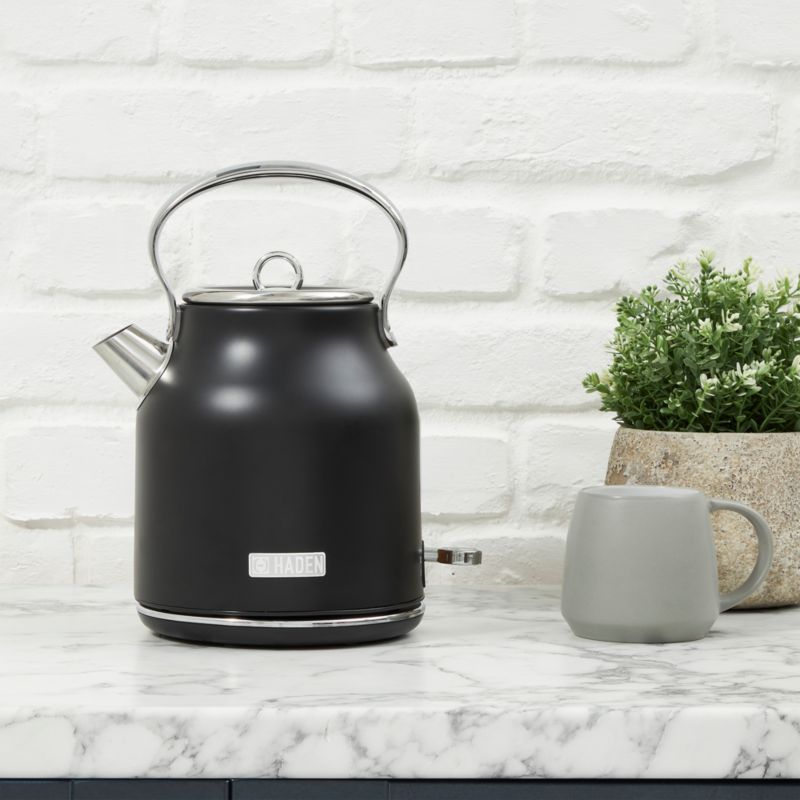 HADEN Heritage Black and Chrome Electric Tea Kettle - image 1 of 11