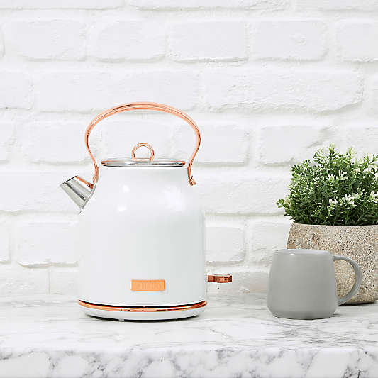 HADEN Heritage Ivory and Copper Electric Tea Kettle