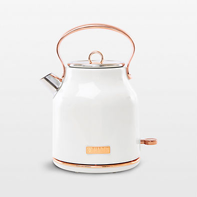 View HADEN Heritage Ivory and Copper Electric Tea Kettle details