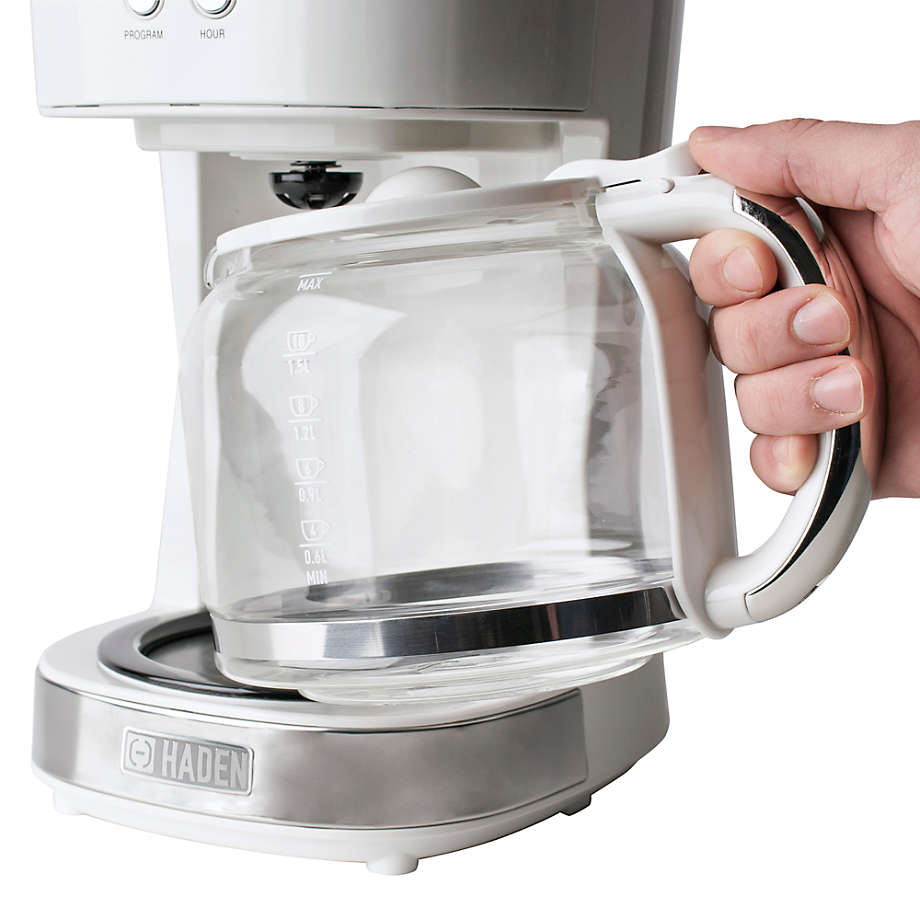 HADEN Dorchester Ultra Matte White 10-Cup Programmable Drip Coffee Maker +  Reviews, Crate & Barrel Canada