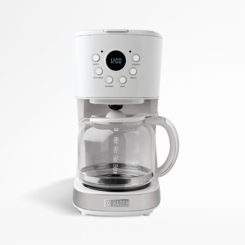 HADEN Dorchester Ultra Matte White 10-Cup Programmable Drip Coffee Maker +  Reviews