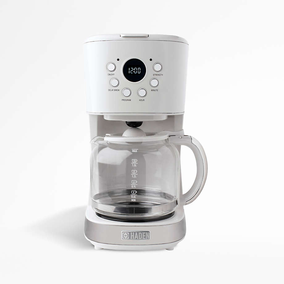 Haden 12-Cup Programmable Coffee Maker, Ivory - 75061
