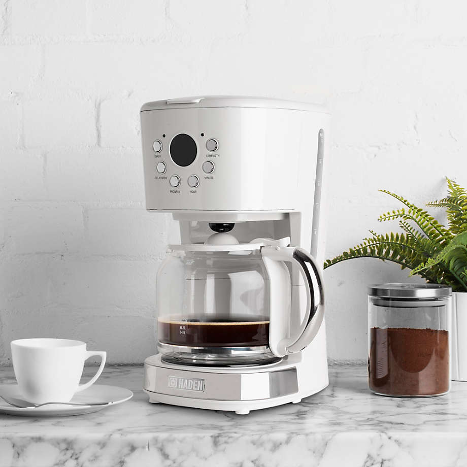 HADEN Dorchester Ultra Matte White 10-Cup Programmable Drip Coffee Maker +  Reviews, Crate & Barrel Canada