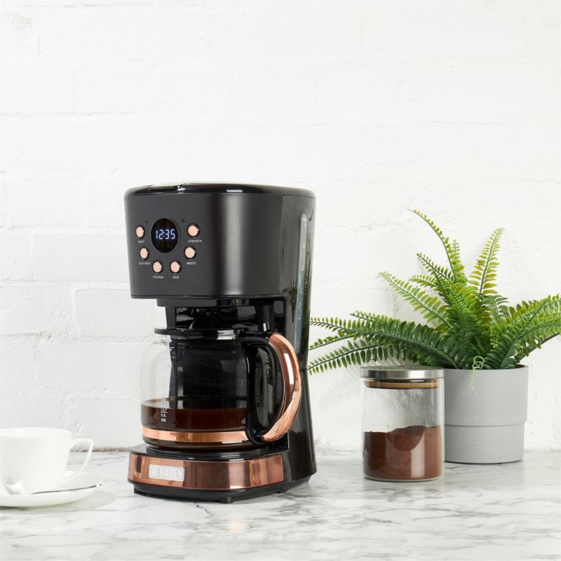 Haden Black And Copper 10-cup Programmable Drip Coffee Maker + Reviews 