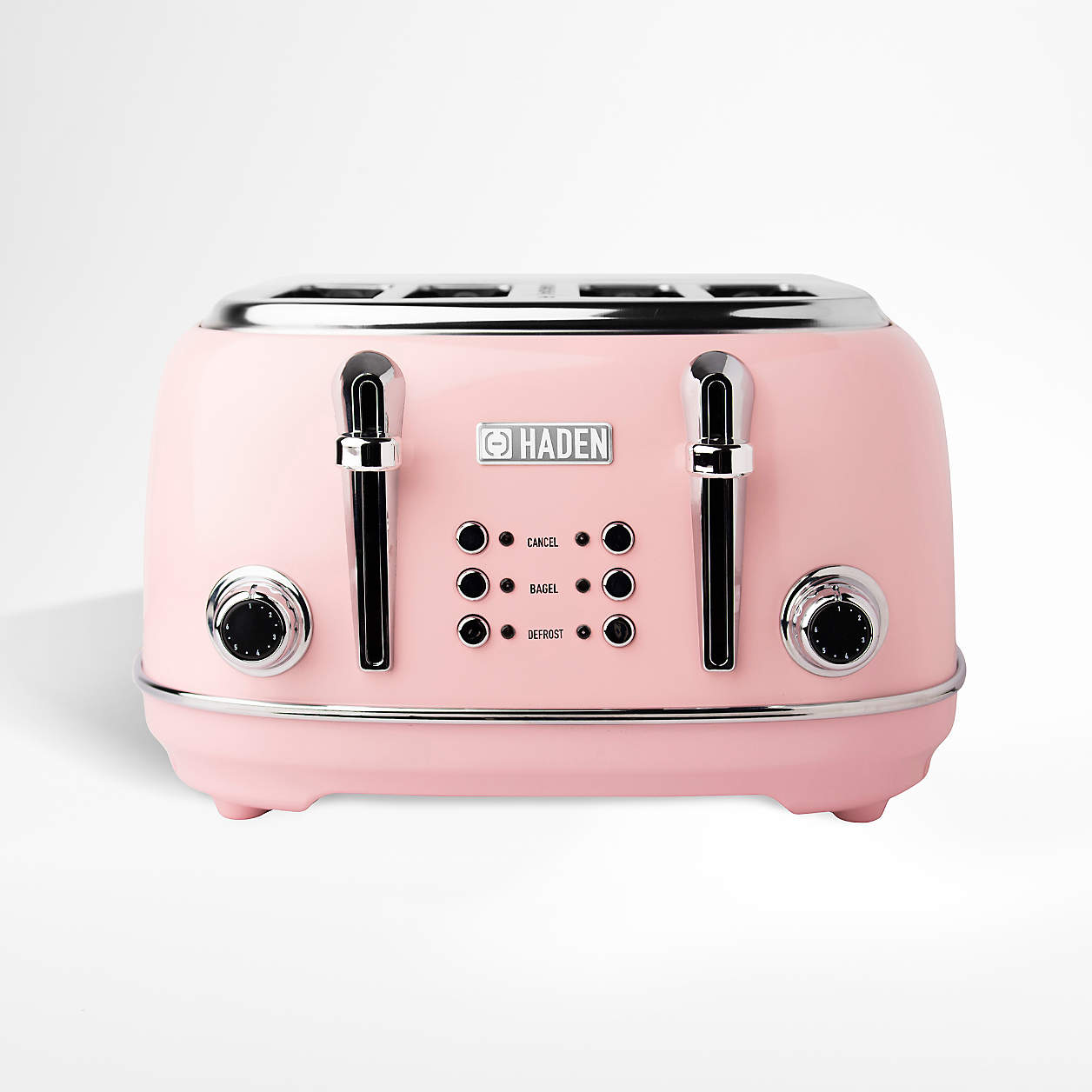 HADEN Heritage English Rose Pink 4Slice Toaster + Reviews Crate & Barrel