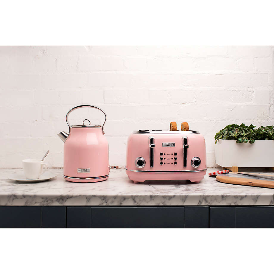 HADEN Heritage English Rose Pink Electric Tea Kettle + Reviews
