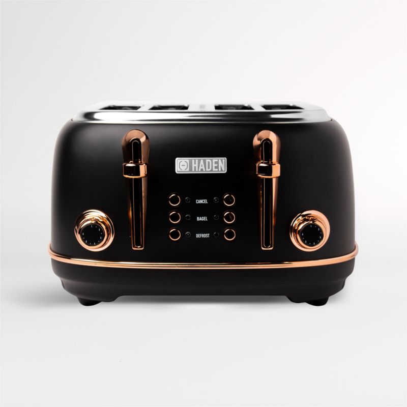 HADEN Heritage Black and Copper 2-Slice Toaster