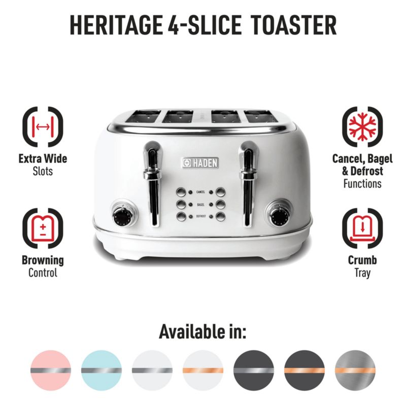 HADEN Heritage Ivory 4-Slice Toaster - image 5 of 9