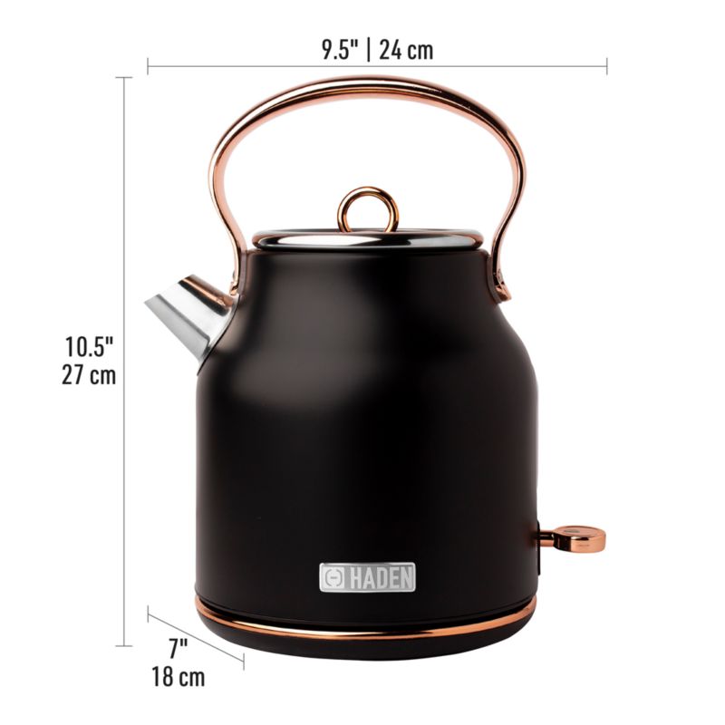 HADEN Heritage Black and Copper Electric Tea Kettle - image 8 of 10