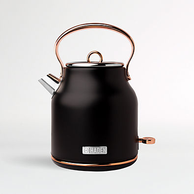 View HADEN Heritage Black and Copper Electric Tea Kettle details