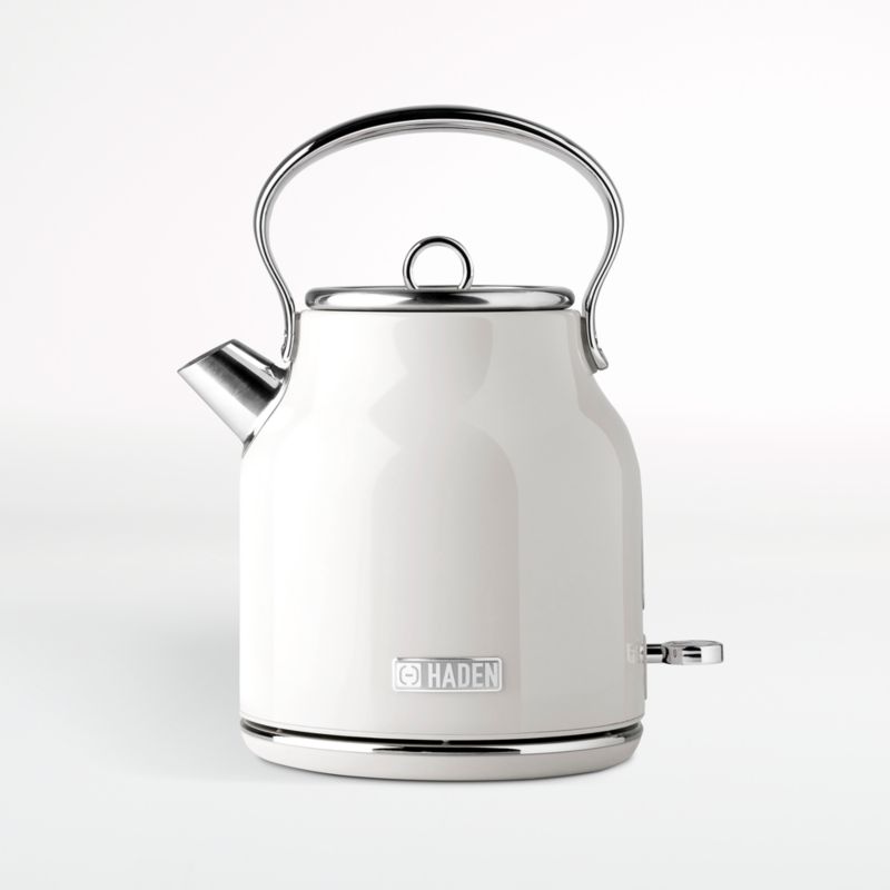 HADEN Dorchester Matte White Electric Tea Kettle + Reviews, Crate & Barrel