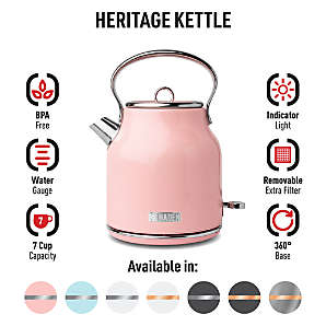 Smeg Pink Electric Tea Kettle + Reviews | Crate & Barrel