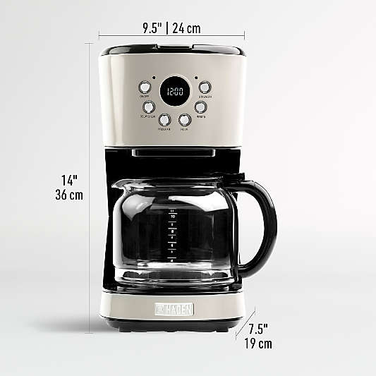 HADEN Putty Beige Programmable Drip Coffee Maker