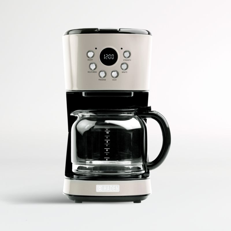 Retro Putty 12-Cup Programmable Coffee Maker with Strength Selector