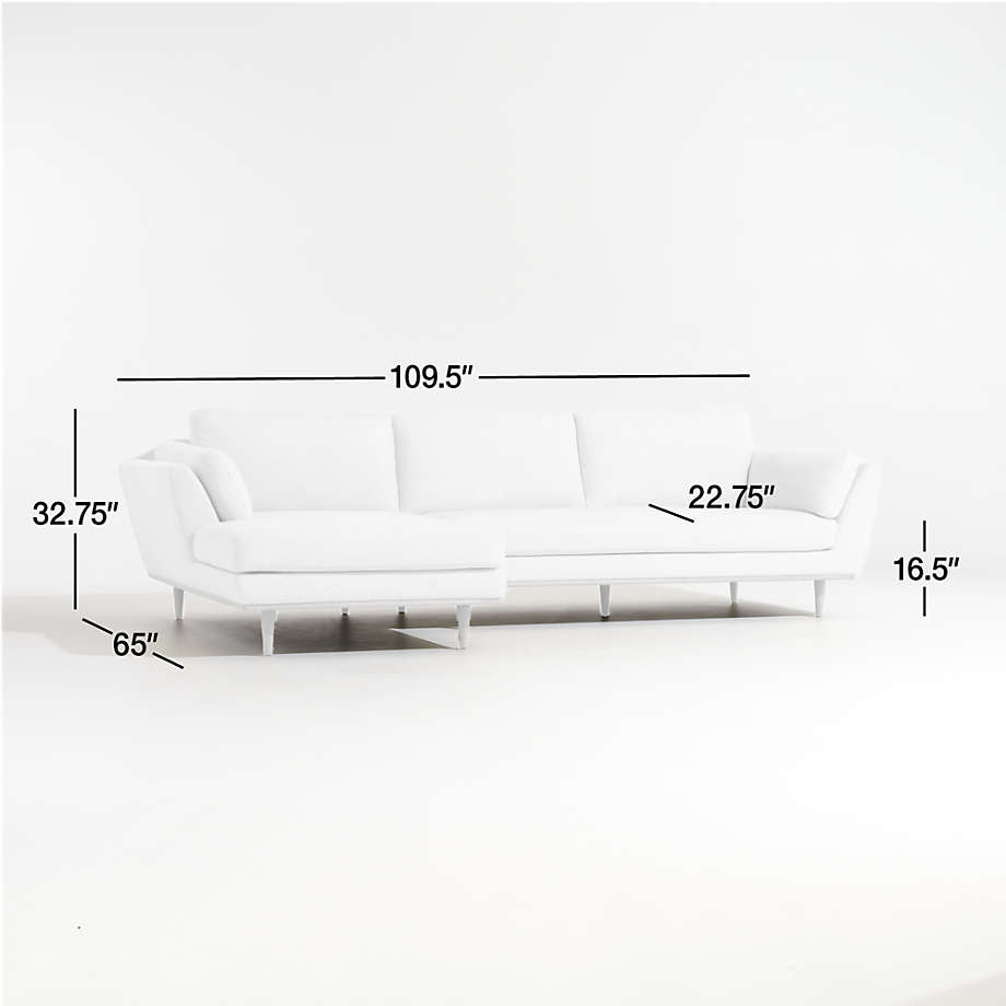View Hague Mid-Century 2-Piece Chaise Sectional - image 2 of 5