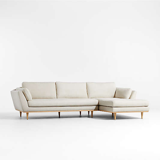 Hague Mid-Century 2-Piece Right-Arm Chaise Sectional Sofa