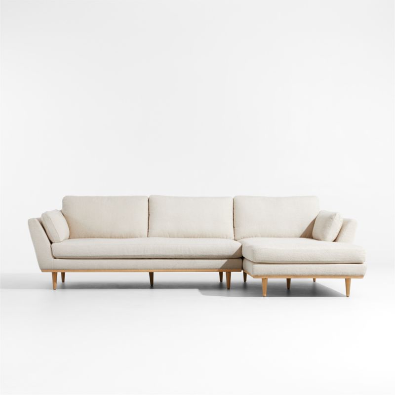 Hague Mid-Century 2-Piece Right-Arm Chaise Sectional Sofa - image 0 of 7