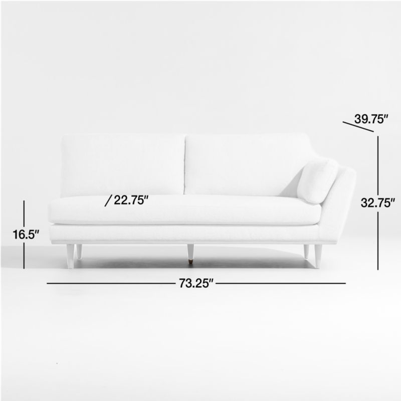 View Hague Mid-Century Right-Arm Loveseat - image 3 of 4