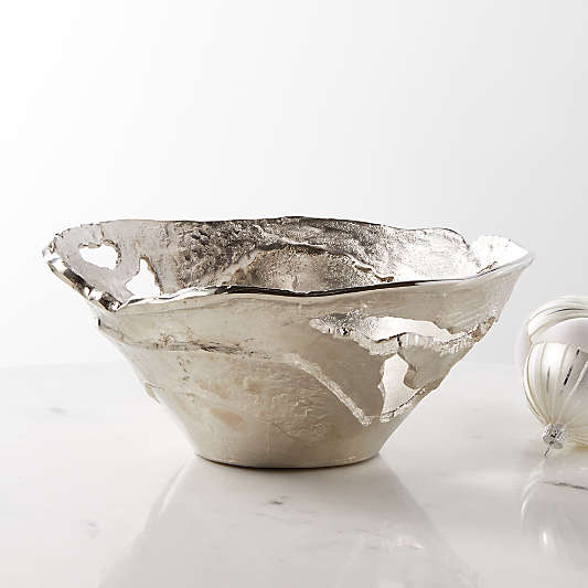 Hailey Deep Silver Decorative Bowl