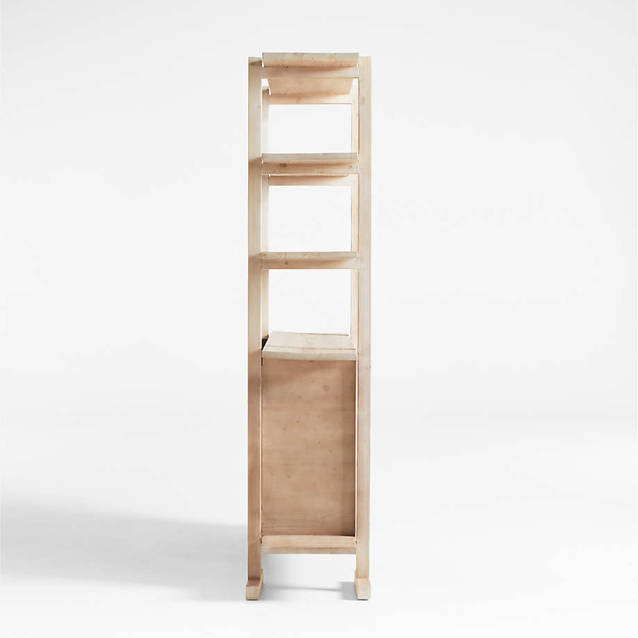 Canyon Natural Wood Tall 4-Shelf Kids Bookcase by Leanne Ford +