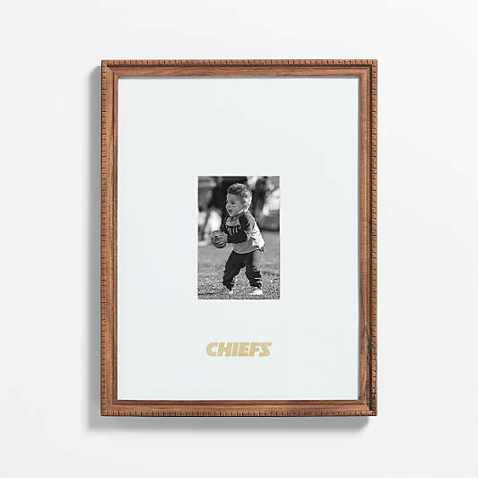 NFL Kansas City Chiefs Halifax Acacia Wood 4x6 Picture Frame